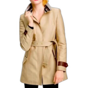 Sam Edelman Tan Trench Coat with Dark Brown Trim